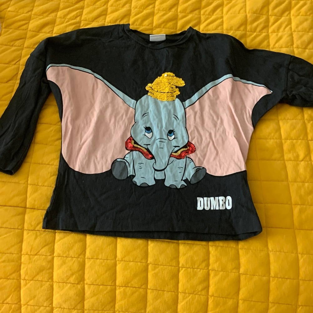 Zara Dumbo Long Sleeve Shirt - Black and Pink